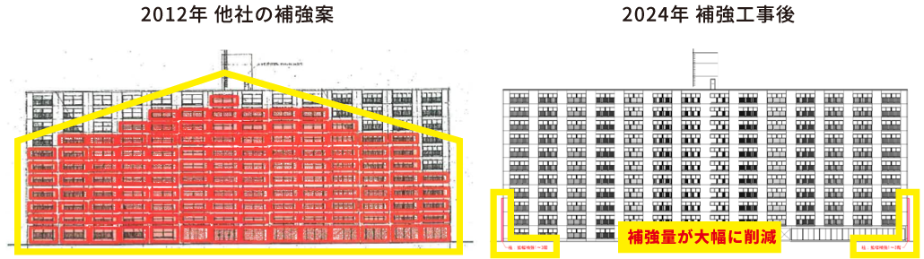 2012年他社の補強案・2024年補強工事後